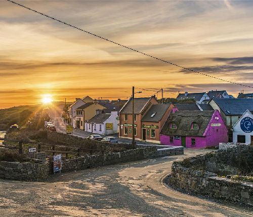 Flisher Street Doolin sunset view