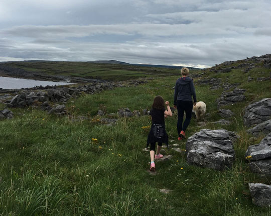 Walking Burren Coastline, Co. Clare, Wild Atlantic Way